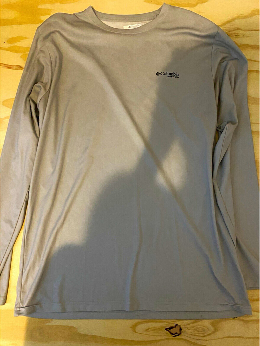 Columbia PFG Omni-Shade Men's Gray Long Sleeve Fishing Graphic Tee L